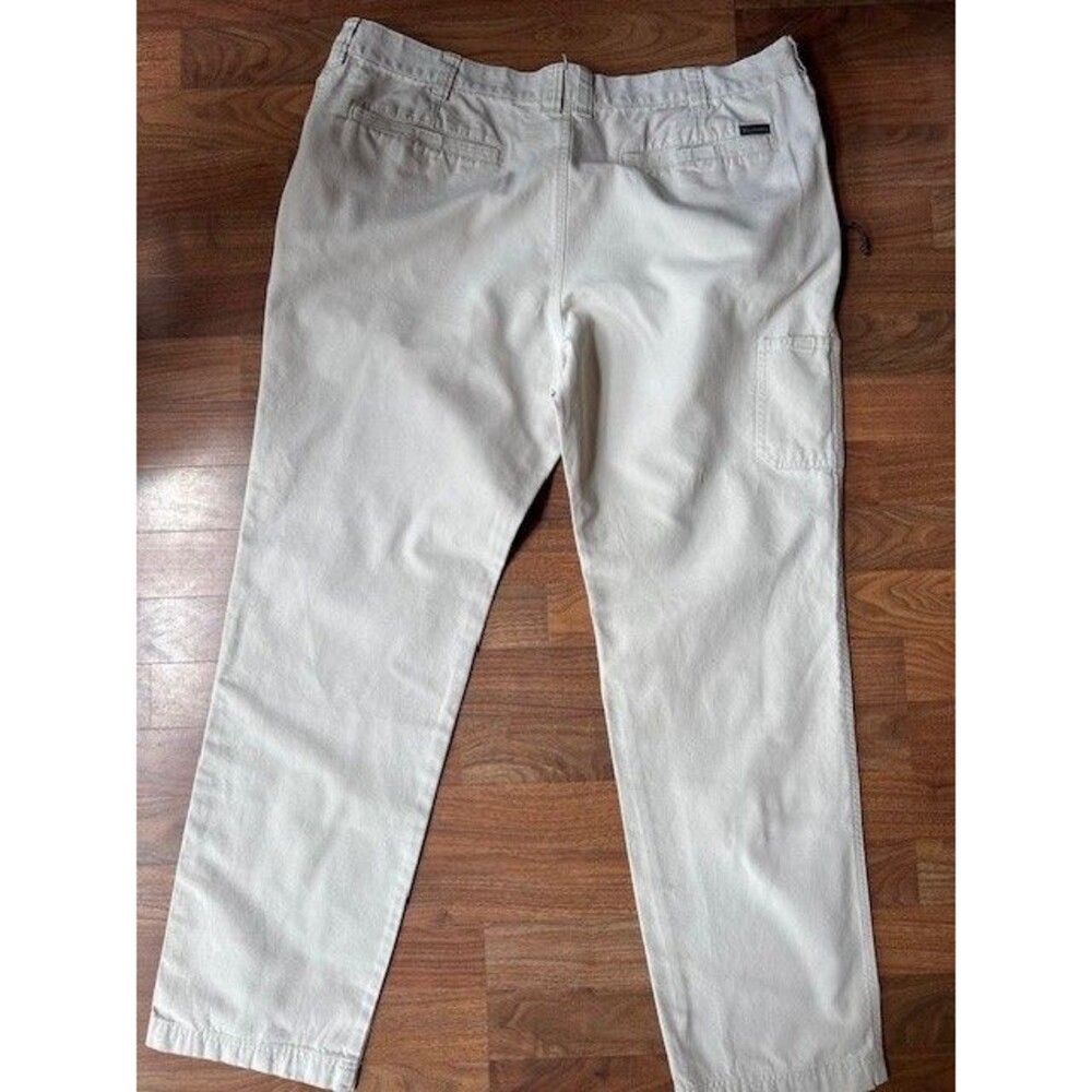 Columbia Mens 6 Pocket Pants Chino Canvas 44 X 34 Tan Outdoor Hiking - Picture 6 of 9